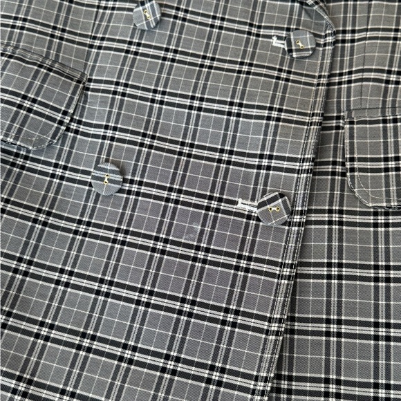 zimmermann double breasted oversized plaid blazer gray - Picture 9 of 9